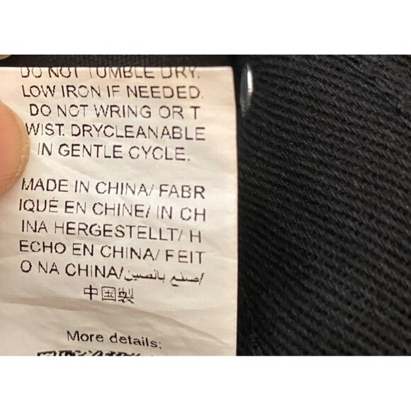 Black Shein Curve Fringe Chains Studs Jacket Snap Buttons XL - Picture 6 of 12